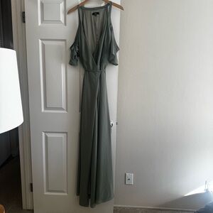 Lulu's Sage Green Maxi Dress